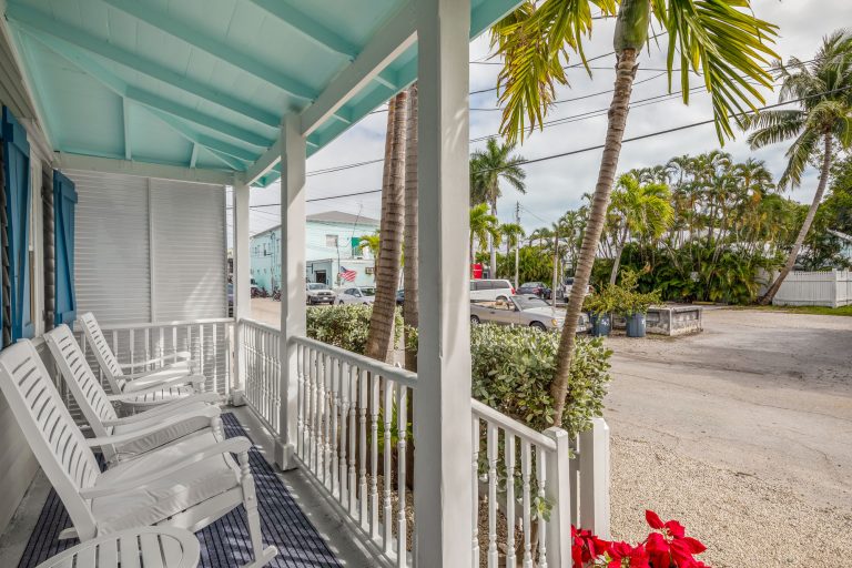 Front exterior of Casa Catalina, an Old Town Key West vacation rental a renovated historic Conch house
