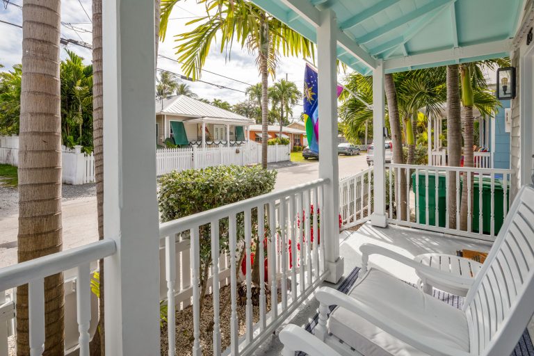 Front exterior of Casa Catalina, an Old Town Key West vacation rental a renovated historic Conch house