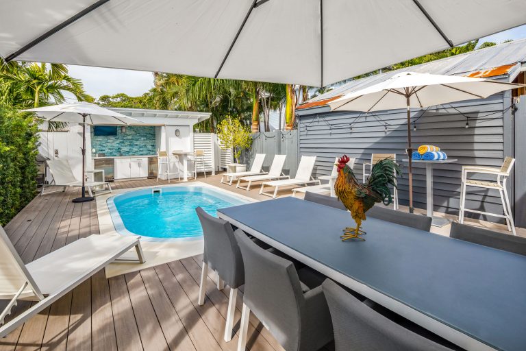 Heated private pool at Casa Catalina, an Old Town Key West vacation rental half a block from Duval Street
