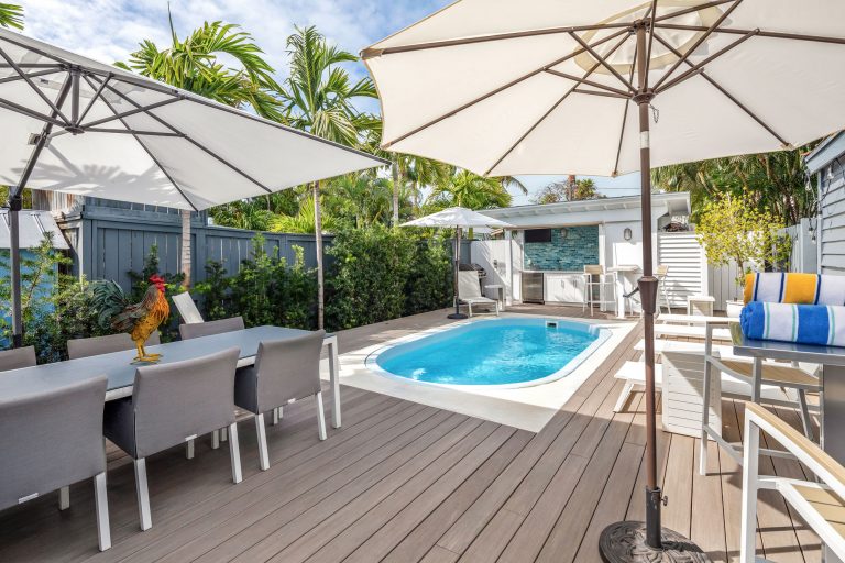 Heated private pool at Casa Catalina, an Old Town Key West vacation rental half a block from Duval Street