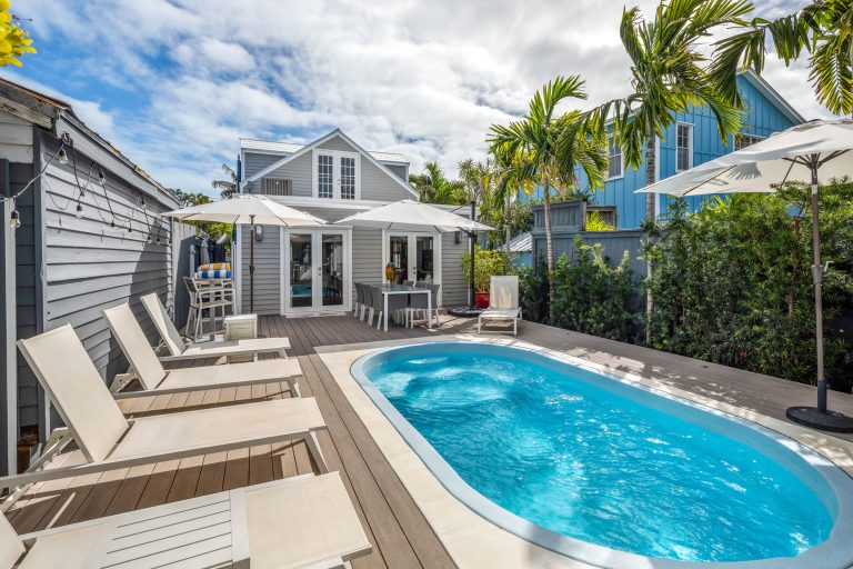 Heated private pool at Casa Catalina, an Old Town Key West vacation rental half a block from Duval Street