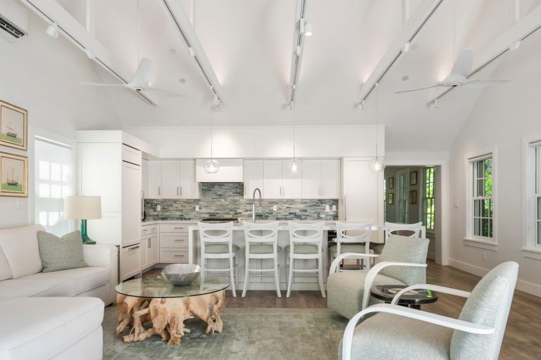 Living and dining area at Brisa Azul, an Old Town Key West vacation rental with private pool and off-street parking