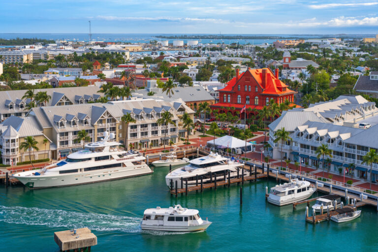 Historic port and harbor in Key West, Florida